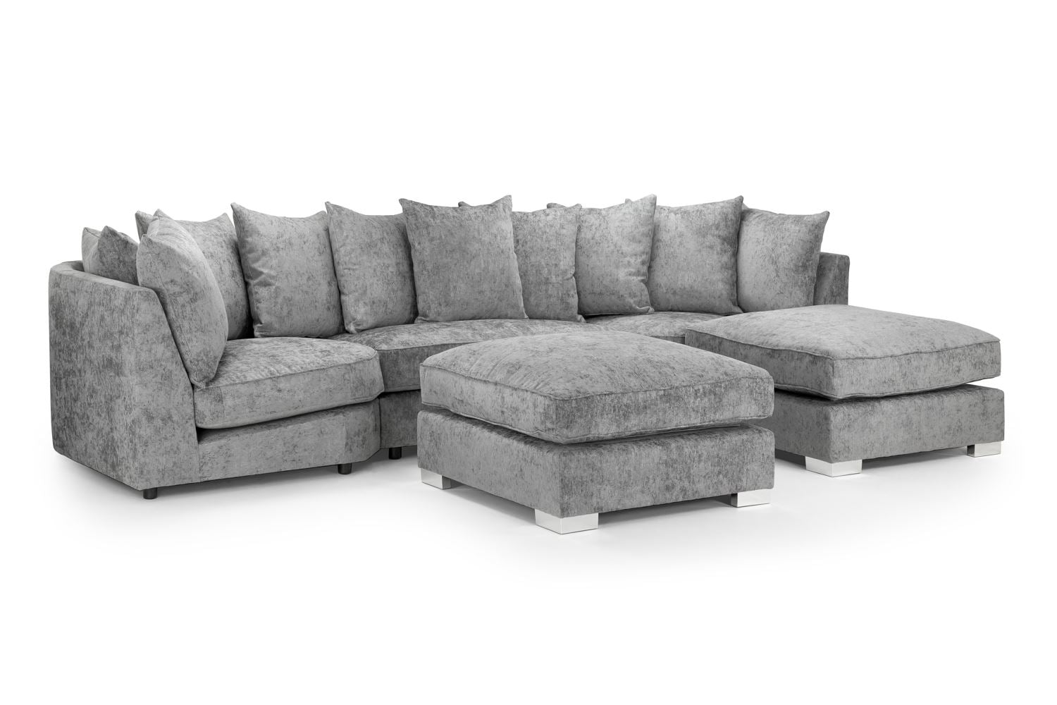 Bishop Scatterback Sofa (Platinum U Shape Corner)