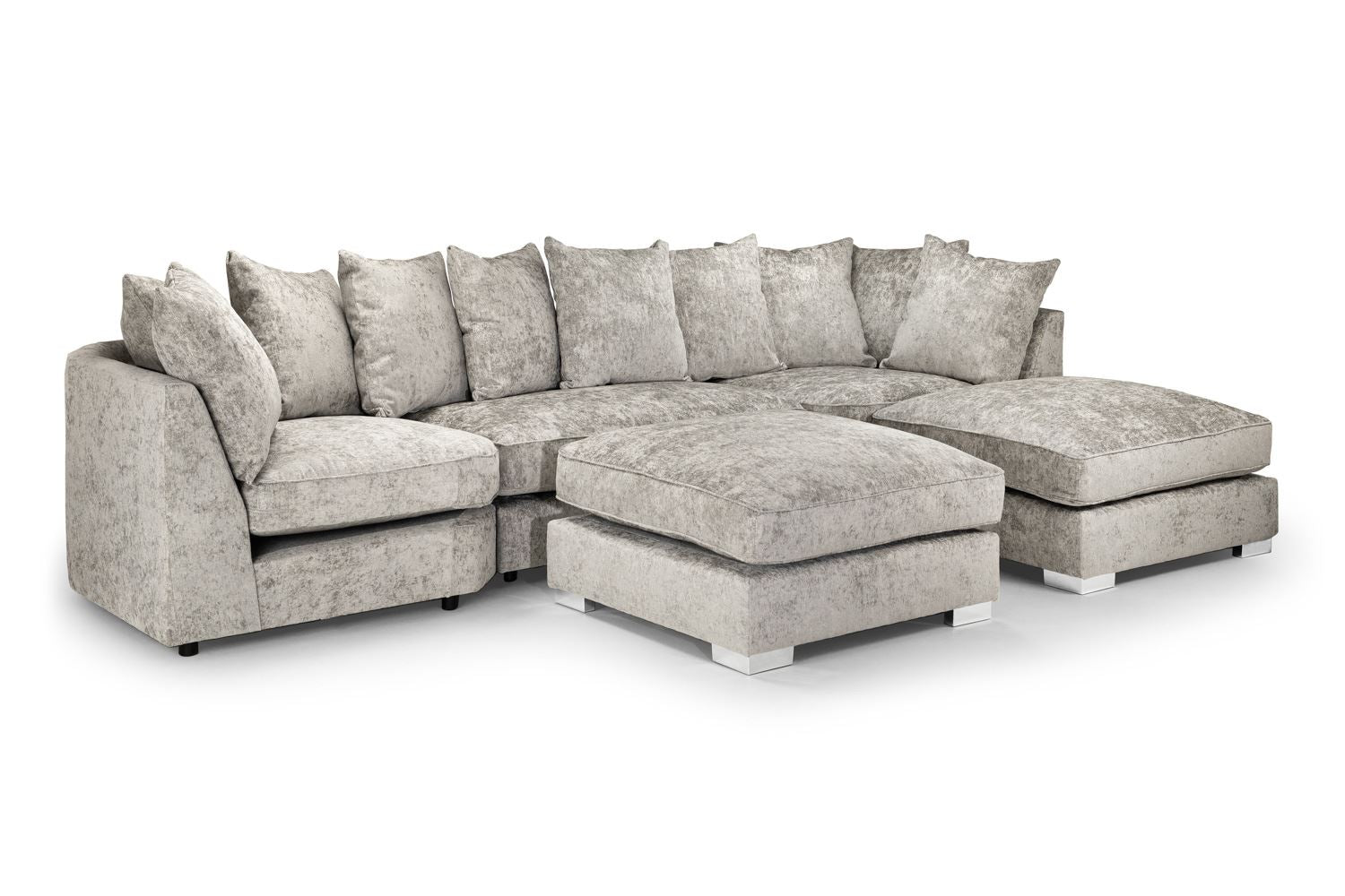 Bishop Scatterback Sofa (Platinum U Shape Corner)
