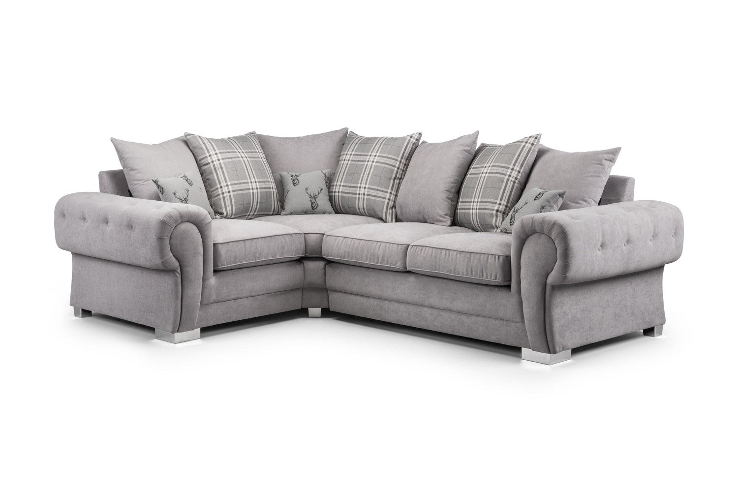 Verona Scatterback Sofa (Grey Left Hand Facing Corner)
