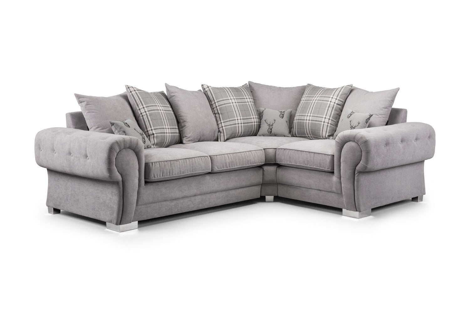 Verona Scatterback Sofa (Grey Right Hand Facing Corner)