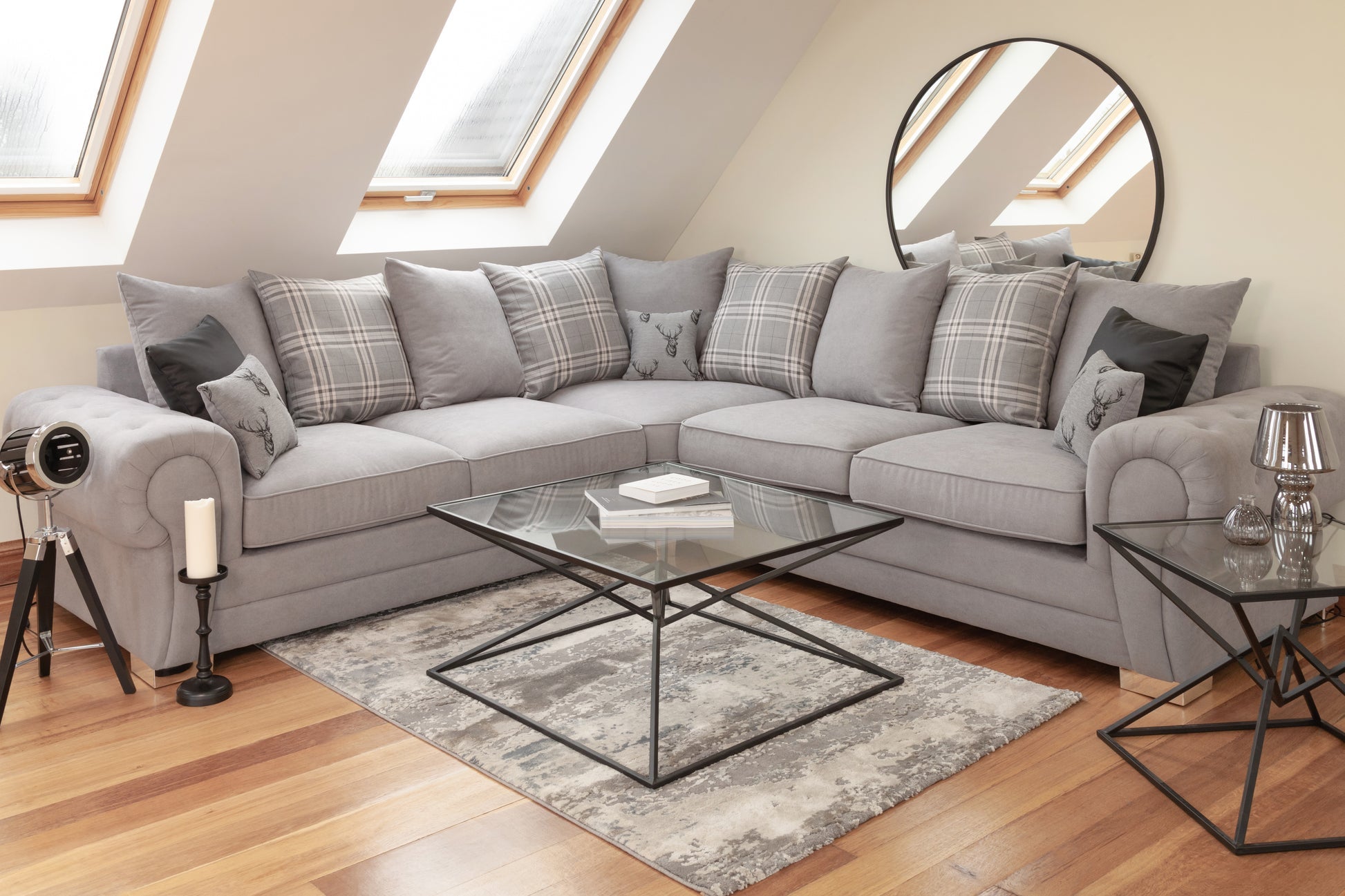 Verona Scatterback Sofa (Grey Large Corner)
