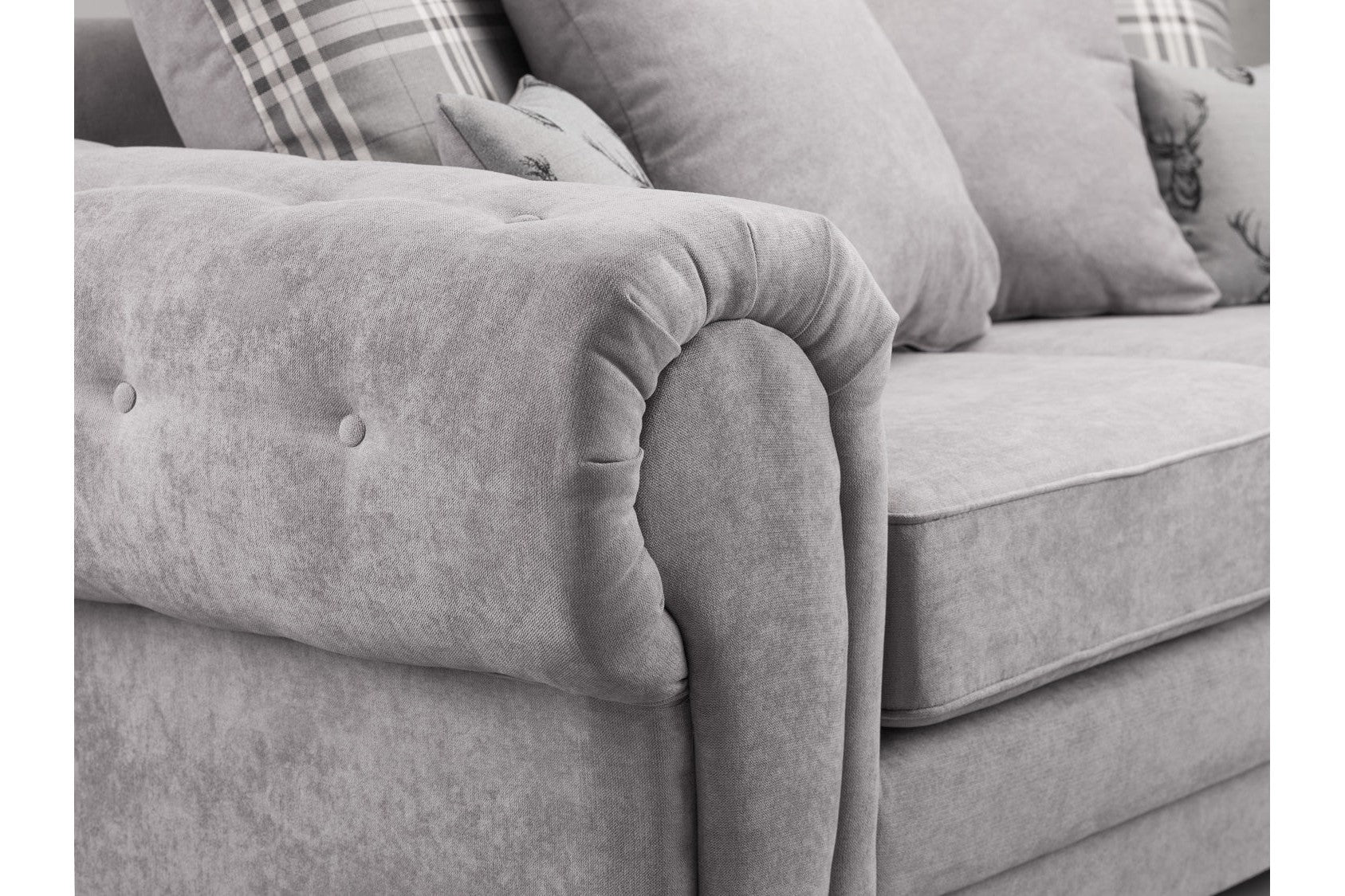 Verona Scatterback Sofa (Grey Right Hand Facing Corner)