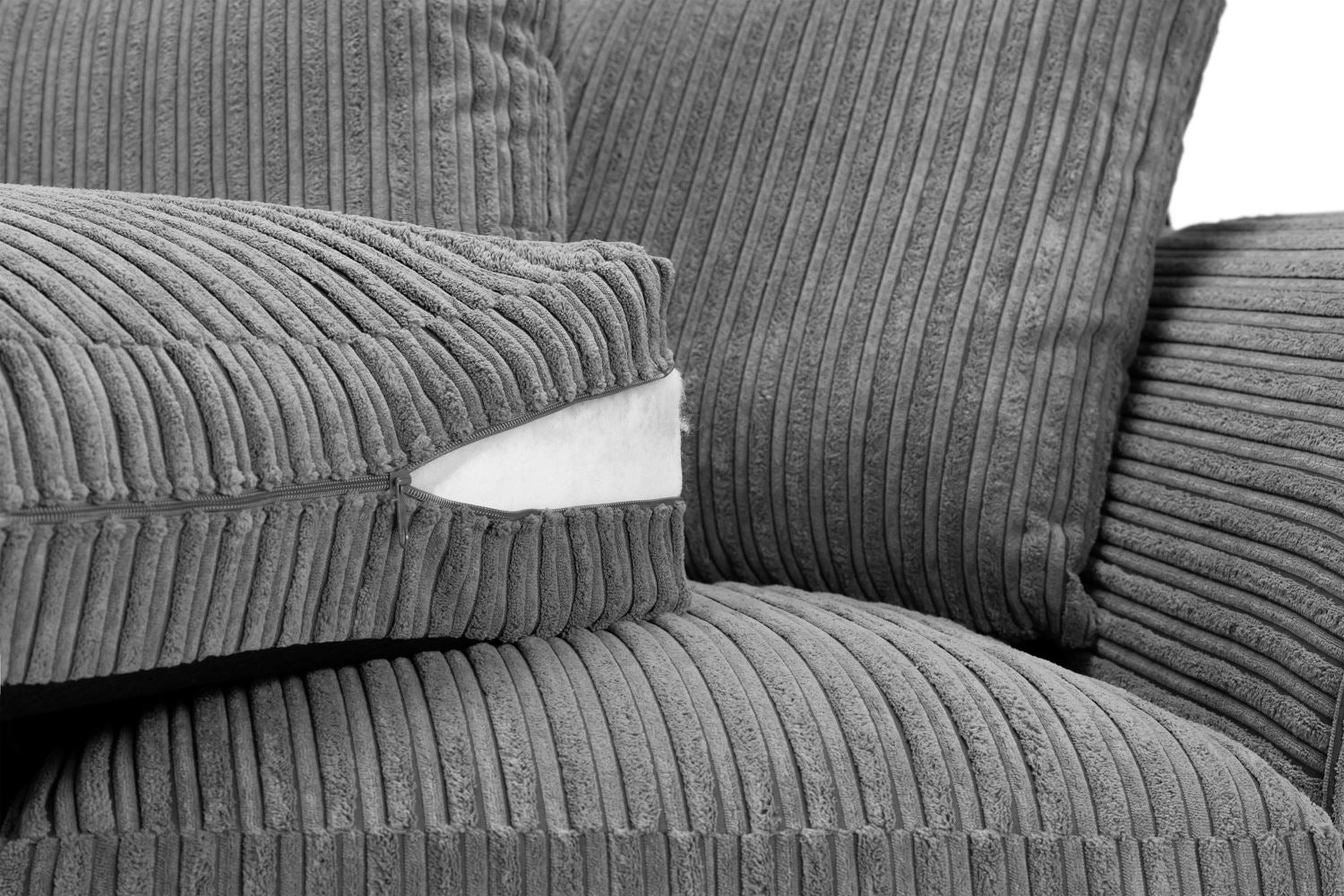 Harley Jumbo Sofa (Grey 2 Seater)