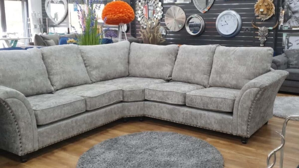 Fixed back on sale corner sofa