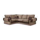 Tango Left Hand Corner Sofa Brown&Mocha Cord