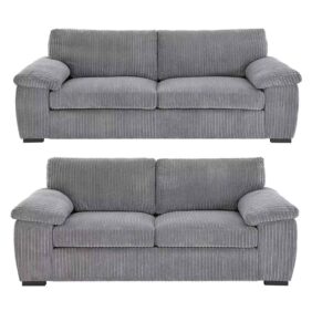 Amalfi Jumbo cord 3+2 sofa grey