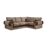 Tango Right Hand Corner Sofa Brown and Mocha Cord