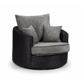 Tango Swivel Chair Black and Grey Cord